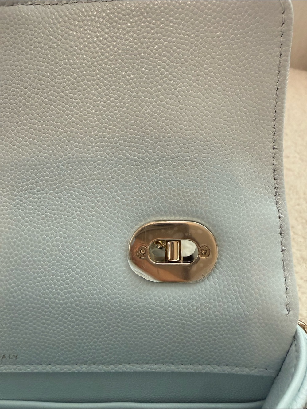 CHANEL Mini Quilted Top Handle Bag in Light Gray BRAND NEW - Picture 8 of 14